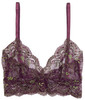 ALL LACE AMOUR LONGLINE TRIANGLE BRA GRAPE/ CHARTREUSE ALL LACE AMOUR LONGLINE TRIANGLE BRA GRAPE/ CHARTREUSE