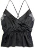 CLASSIC SILK TUXEDO CAMI BLACK