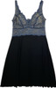 HOME APPAREL BUILT UP CHEMISE BLACK W/ GALAXY LACE