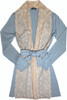 AMOUR HOME APPAREL LACE FRONT ROBE ICEBERG W/ POWDER/ BLUE LACE