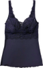HOME APPAREL BUILT UP CAMI DEEP BLUE W/ DARK NAVY/BLACK AMOUR LACE