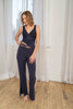 HOME APPAREL BUILT UP CAMI DEEP BLUE W/ DARK NAVY/BLACK AMOUR LACE