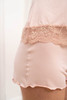 HOME APPAREL LACE WAIST SHORTIE PINK SAND W/ PINK SALT/VANILLA AMOUR LACE