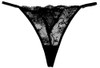 ALL LACE AMOUR STRING W/ ADJUSTABLE STRAP BLACK