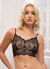TUILERIES ALL LACE LONGLINE BRALETTE BLACK