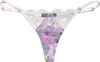 TUILERIES ALL LACE ADJUSTABLE THONG PRINTED WONDERLAND W/ ECRU LACE