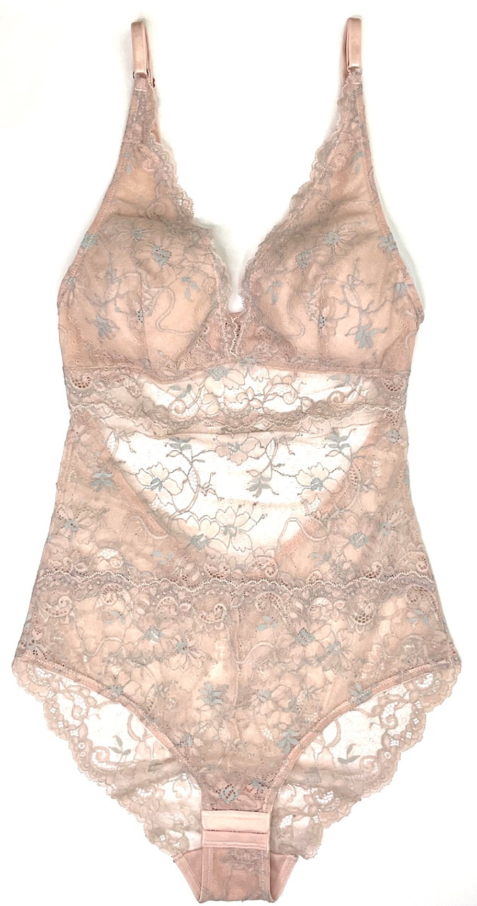 ALL LACE AMOUR BODYSUIT POWDER/BLUE - Samantha Chang