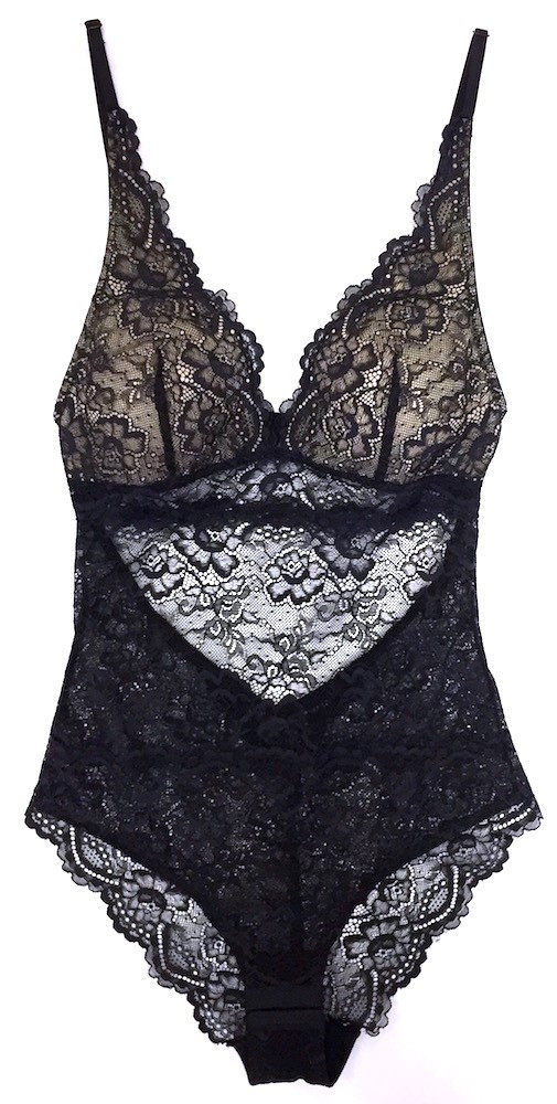 ALL LACE CLASSIC BODYSUIT BLACK - Samantha Chang