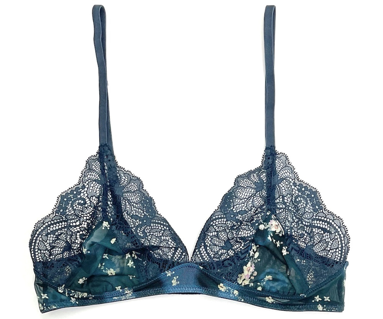 See Through Butterfly Beauty Bralette Bra Set Cobalt Blue – Rebel Romance