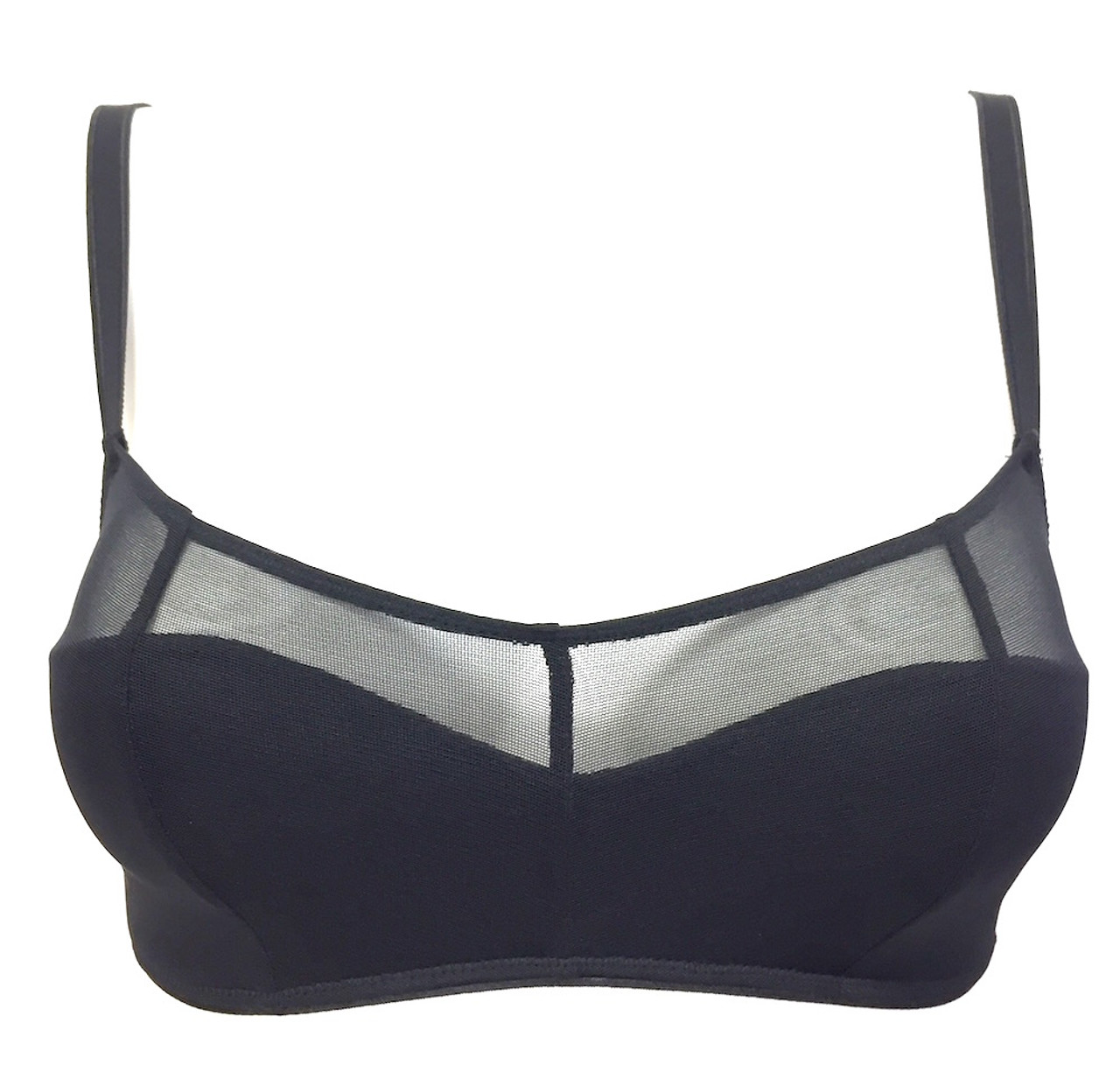 Shyle jet black lace neckline soft cami bra #bra #bras #brassiere