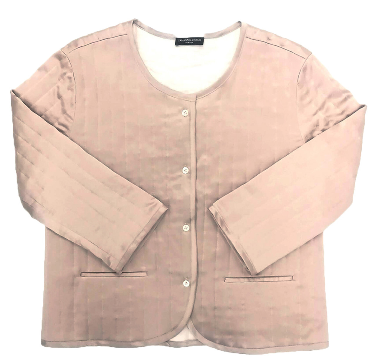 CLASSIC QUILTED FILM NOIR JACKET POWDER NUDE - Samantha Chang