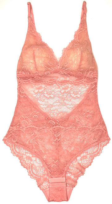 ALL LACE CLASSIC BODYSUIT PEACHY PINK