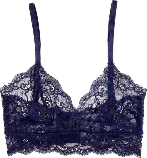 ALL LACE AMOUR LONGLINE TRIANGLE BRA DARK NAVY/BLACK ALL LACE AMOUR LONGLINE TRIANGLE BRA DARK NAVY/BLACK