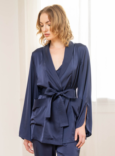 HOLLYWOOD SMOKING JACKET NAVY