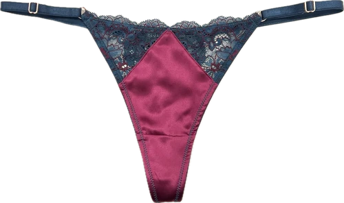 AMOUR SILK LEA ADJUSTABLE THONG ROYAL FUCHSIA