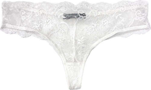 ALL LACE AMOUR THONG ECRU
