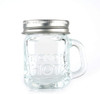 2 oz, Mason Jar Shot Glasses with Handles and Silver Lids (Set of 8)                  Mini Mason Shots Glass