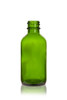 4 oz Green Boston Round Glass Bottle with 22-400 neck finish