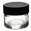 24 pcs, 5ml Glass Jars with Black Caps - great for s, concentrates, oils, rosins. waxs, and pigbug
