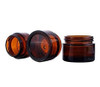 20G, Amber Glass Face Cream Pot Jar With Screw Cap And Liner