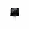 Black PP 18 mm tamper-evident dropper cap with inverted dropper tip with (0.9 mm orifice) - Bag of 330