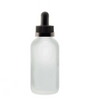 1 oz FROSTED Glass Bottle w/ Black Child Resistant Calibrated Dropper