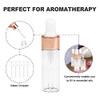 35 Pack,5ml Clear Sample Essential Oil Dropper,Empty Glass Dropper Vials With Rose-Gold Cap,Glass Pipette Liquid Travel Perfume Liquid Holder Container-Pipette,Funnel,included