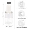 15 Pcs Clear Glass Dropper Bottles Essential Oil Bottles Refill Sample Vials Aromatherapy Perfume Liquid Glass Bottles With Eye Dropper&Silver Lids (1ml)