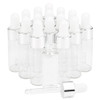 15 Pcs Clear Glass Dropper Bottles Essential Oil Bottles Refill Sample Vials Aromatherapy Perfume Liquid Glass Bottles With Eye Dropper&Silver Lids (5ml)