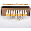 Easeen 50 Pcs Sample Dropper Bottles, 5ml Clear Mini Dropper Bottles with 2 Pcs Plastic Droppers for Traveling Essential Oils DIY Cosmetic Liquid Sample Perfume