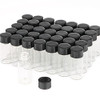 50 Pack,5ml (1/6 oz) Clear Glass Liquid Sample Vial with Screw Caps,Empty Refillable Travel Glass Essential Oil Bottle Preservation Storage Test Vials Container-FREE Funnel&Dropper