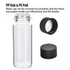 100 Pieces Glass Sample Vial, Liquid Sampling Small Glass Bottle with Black Plastic Screw Caps, Leakproof, Light Weight and Corrosion Resistance (4ML, Clear)