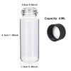100 Pieces Glass Sample Vial, Liquid Sampling Small Glass Bottle with Black Plastic Screw Caps, Leakproof, Light Weight and Corrosion Resistance (4ML, Clear)