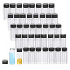 100 Pieces Glass Sample Vial, Liquid Sampling Small Glass Bottle with Black Plastic Screw Caps, Leakproof, Light Weight and Corrosion Resistance (10ML, Clear)