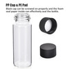 100 Pieces Glass Sample Vial, Liquid Sampling Small Glass Bottle with Black Plastic Screw Caps, Leakproof, Light Weight and Corrosion Resistance (10ML, Clear)