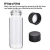 100 Pieces Glass Sample Vial, Liquid Sampling Small Glass Bottle with Black Plastic Screw Caps, Leakproof, Light Weight and Corrosion Resistance (20ML, Clear)