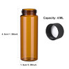 100 Pieces Glass Sample Vial, Liquid Sampling Small Glass Bottle with Black Plastic Screw Caps (4ML, Brown)