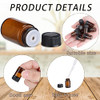 250 Pieces 2 ml Essential Oil Bottles Vial Small Oil Bottles Refillable Sample Glass Bottles with Orifice Reducer Dropper and Cap DIY Supplies Tool Accessories for Perfume (Amber)