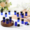 250 Pieces 2 ml Essential Oil Bottles Vial Small Oil Bottles Refillable Sample Glass Bottles with Orifice Reducer Dropper and Cap DIY Supplies Tool Accessories for Perfume (Blue)