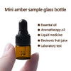 Eassen 50pcs 1ml Amber Mini Glass Dropper Bottles, Small Amber Sample Bottle with Glass Eye Dropper for Essential Oils Sample Traveling