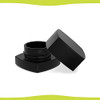 (200 Pack) 5ml Thick Black Glass Square Jars with Black Child Resistant Lids