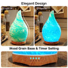 Porseme 280ml Essential Oil Diffuser Glass Color Changing Aroma Air Diffusers Aromatherapy Ultrasonic Cool Mist Humidifier 7 Running Hours Waterless Auto-off for Sleeping, Yoga, Office, Spa(Blue Wave)