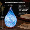 Porseme 280ml Glass Essential Oil Diffuser Aromatherapy Ultrasonic Cool Mist Humidifier 7 Running Hours Waterless Auto-Off Air Diffusers for Sleeping, Yoga, Office Working, Spa and Rest (Light Blue)