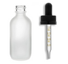 2 oz Frosted Glass Bottle w/ Black Child Resistant Calibrated Dropper