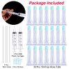 50PCS Lip Gloss Tubes 15ml Blue Cap Lip Gloss Containers Empty Lip Balm Tubes Refillable Cosmetic Squeeze Lipgloss Tubes + 2 x 20ml Syringes Tag Labels Stickers for DIY Lip Gloss Base Glitter