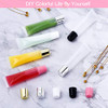 AerRoll 50Pcs 15 ML Gold Cap Empty Lip Gloss Tubes, Clear Lipgloss Squeeze Tubes With free Labels Stickers+20ml Syringe+Funnel+Gift Bags, for DIY Lip Gloss Balm Cosmetic (Gold top x 50pcs)