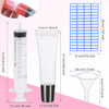 AerRoll 50Pcs Empty 15ML Black Cap Lip Gloss Tubes, Clear Lipgloss Squeeze Tubes With free Labels Stickers+20ml Syringe+Funnel+Gift Bags, Diy Making Kit for DIY Lip Gloss Balm Cosmetic