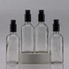 100 ml Clear Glass Euro Glass Bottle w/ Black Metal Sprayer