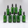 100 ml Green Euro Glass Bottle w/ Black Metal Sprayer