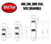 10ml Blue Vials w/ Black Dropper- Case of 218